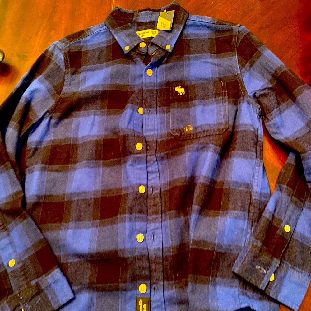 Abercrombie kids flannel size 13/14